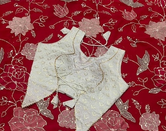 Floral Sequin Georgette Saree with Blouse 34-48 size