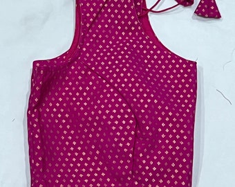 Plus Size Paithani Silk Blouse: Benarus Style (Size 48-54)