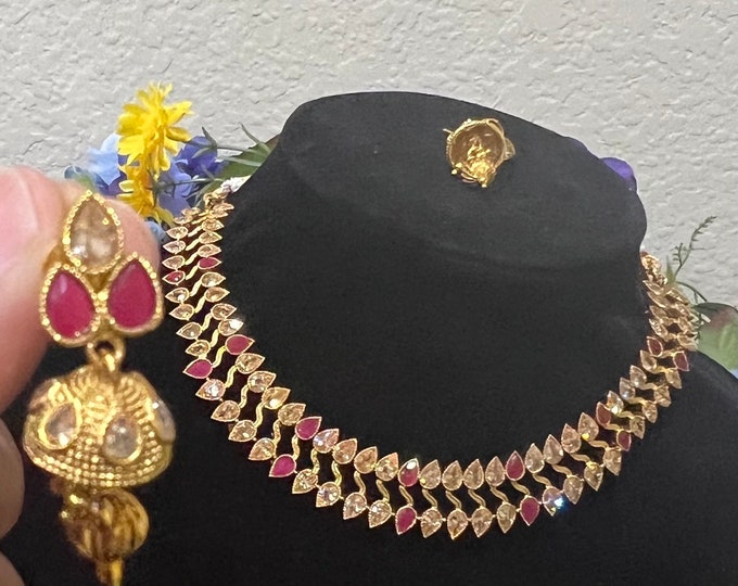 Gorgeous Choker with small jumka
