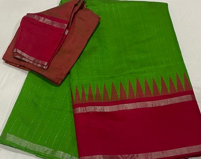 Pure Raw Silk Saree with blouse