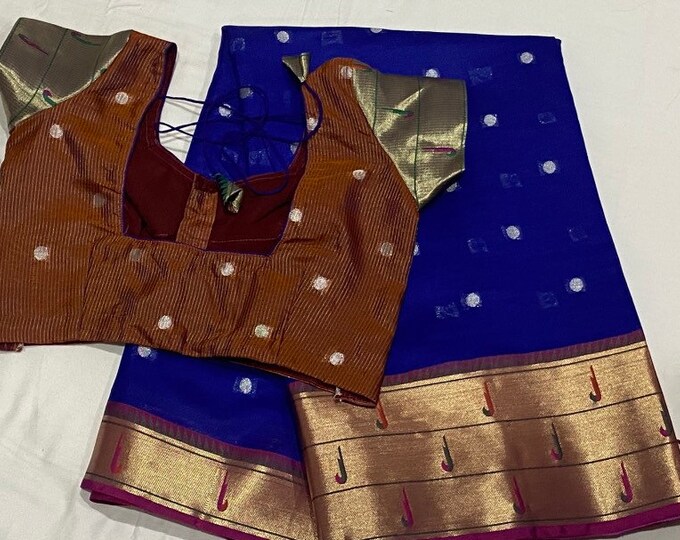 Kanchi Kora Silk Saree with blouse