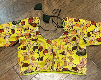 Kalamkari Silk Saree Blouse 34-42