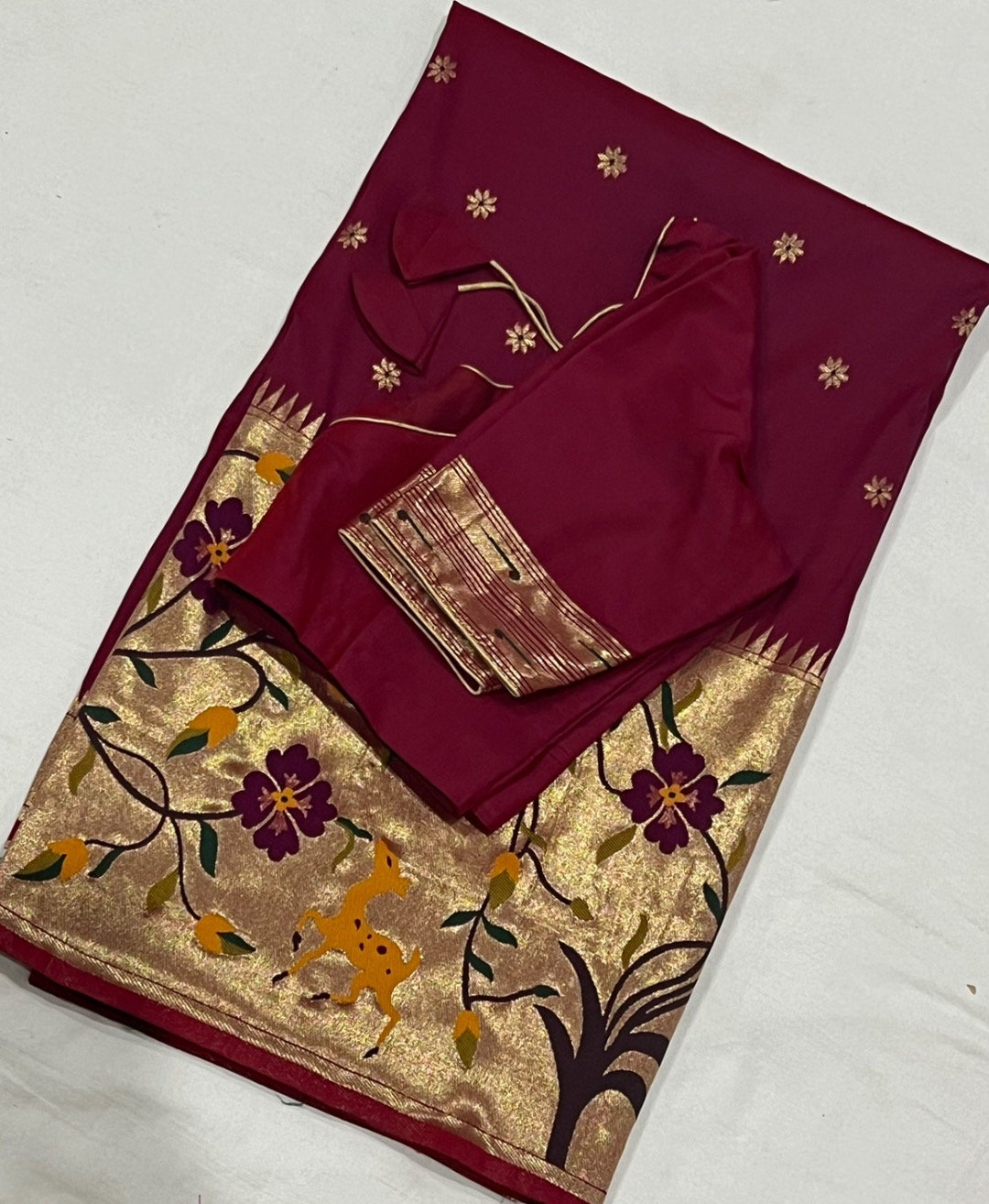 Pink Paithani Silk Saree main image 1