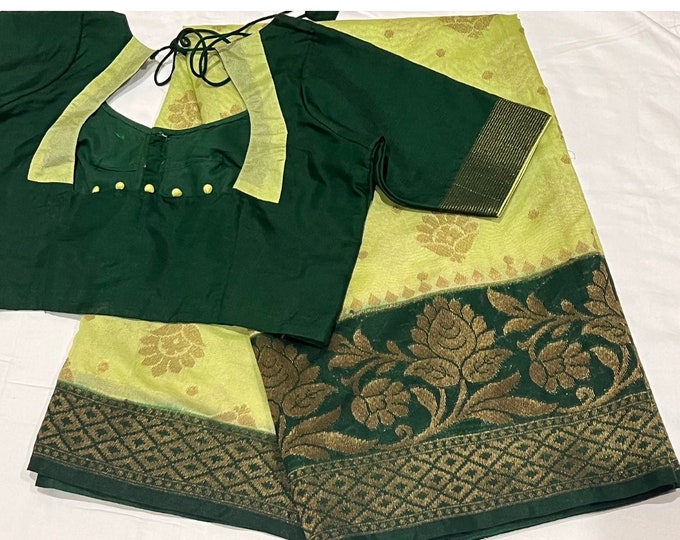 Benarus Georgette Silk Saree with Blouse