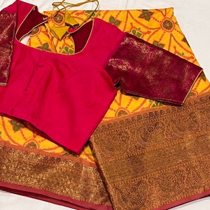 Silk Saree with kanchi border and blouse