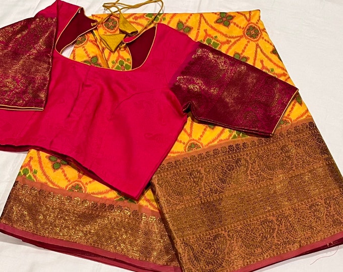 Silk Saree with kanchi border and blouse