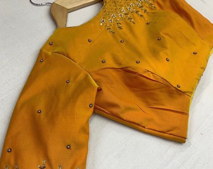 Hand work readymade saree blouse