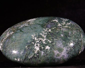 Moss Agate, Moss agate crystal, Crystal Palm Stone, Agate crystal, moss agate stone, 65 g 2.2x2in #124