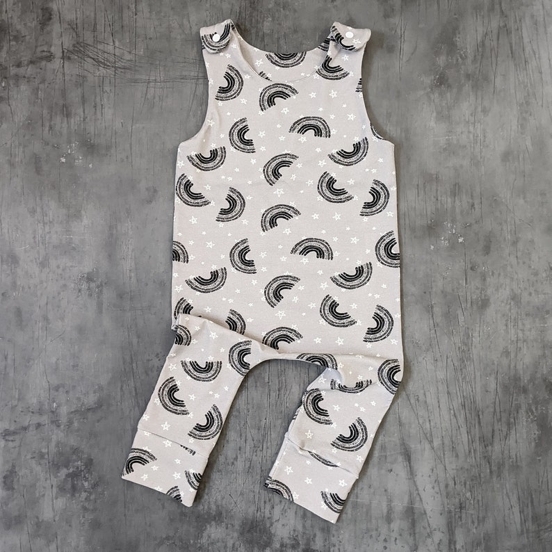 Kids Alternative Shorties Children/'s Monochrome Coverall Grey Yin Yang Baby Romper Unisex 0-6yrs Toddler Grey Onesie Goth Playsuit