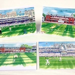 Selectieset voor Lord's cricketveld-wenskaarten