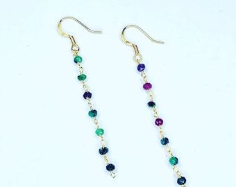 Ruby in Zoisite Earrings