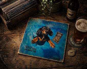 Funny Dachshund Vintage Album Cover Poster-Never Mind The Sausage Dog |