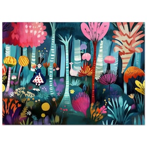Hartenkoningin Alice in Wonderland kunstafdruk Alice Through the Looking Glass illustratie Mary Blaire Alice in Wonderland cadeau