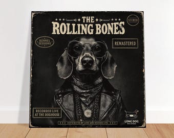 The Rolling Bones – Pochette d'album Rock & Roll Dachshund