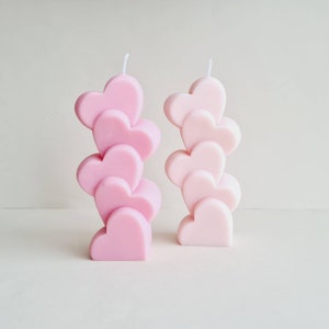 Heart Tower Candle | Pastel Candles I Kawaii Decor