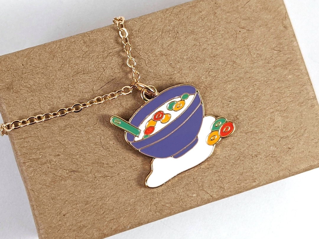 Fun Fruit Loops Cereal Enamel Charm Necklace - Etsy