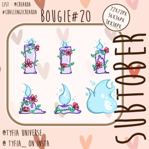 BADGES TWITCH - CANDLE - Candle badges - Bougie - subtober - bougie badges - Twitch Sub - Bit Badges