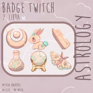 BADGES TWITCH - ASTROLOGY - Libra badges - Astrology - Moon badges - Twitch Sub - Bit Badges