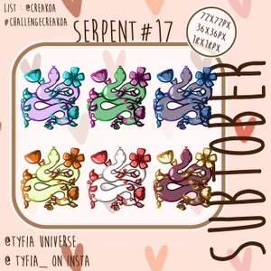 BADGES TWITCH - SNAKE - Snake badges - Serpent - subtober - Serpent badges - Twitch Sub - Bit Badges