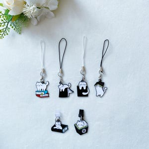 Cute Kitty Bookish Cat Kindle Dust Plug,Cat Phone Charm,Kawaii Dust Plug Charm iPhone Switch,Charger Port Protector,Kindle Charm,iPad Charm