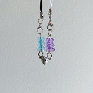 Bear Magnetic Heart Keychain,Matching Phone Charm,Matching Couples Gift Set,Best Friends,Anniversary,Matching Set Gift,Mom/Sister Cute Gifts