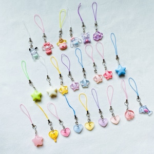 Colorful star/flower/heart/ocean animal cute phone charm,planner charm,ready to ship,kawaii accessories,phone strap,cute gift,anime charm