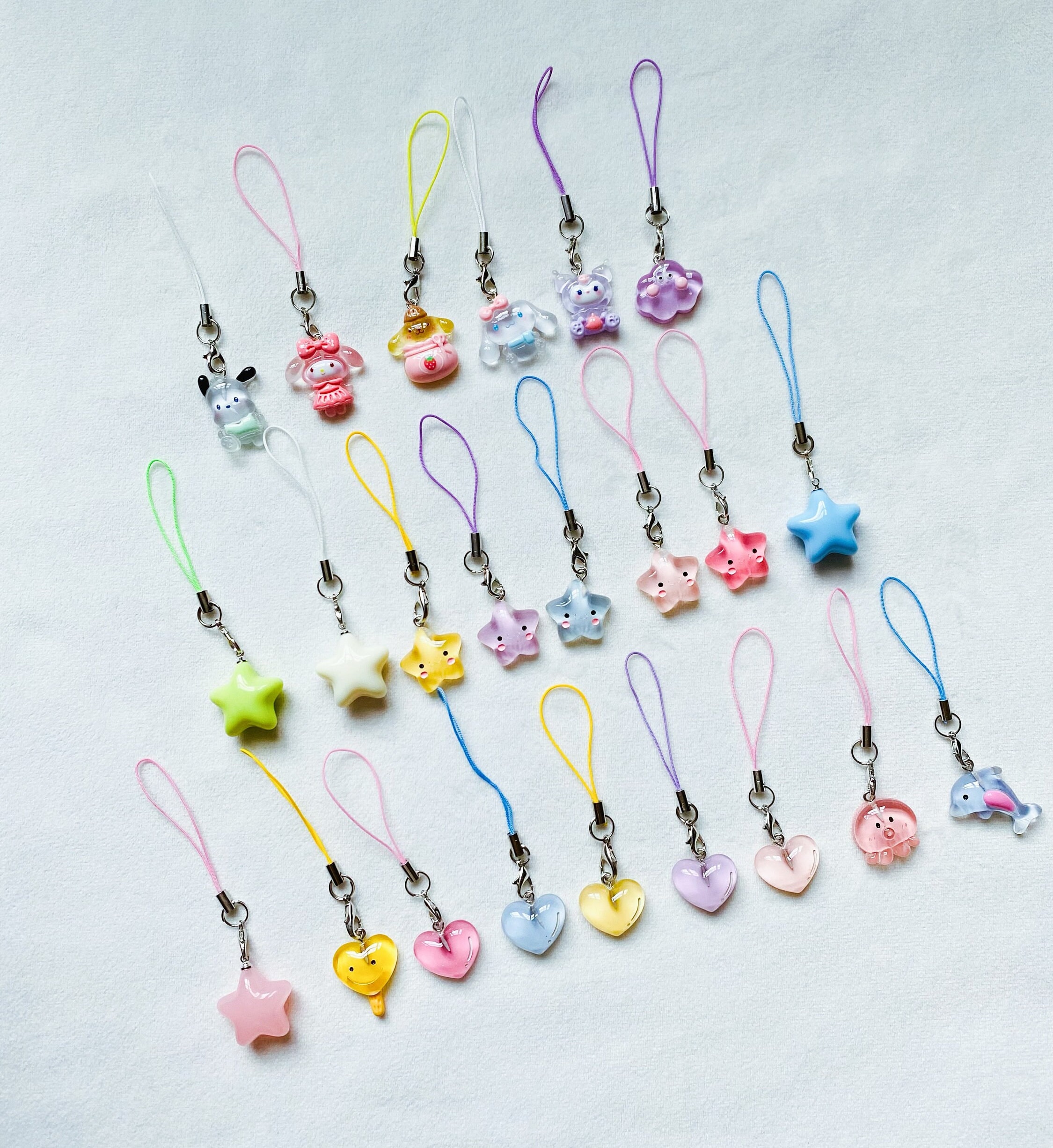 Colorful Star/flower/heart/ocean Animal Cute Phone Charm,planner