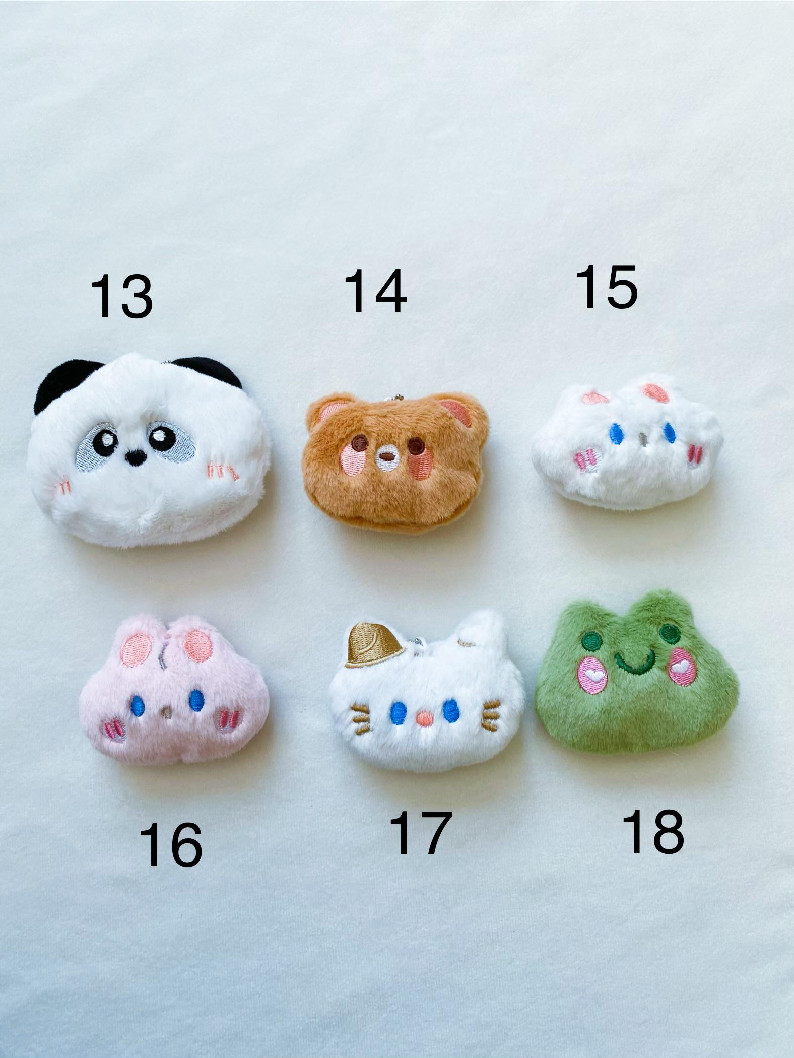 Zitokin Kawaii Cloud Plush Keychain - Adorable 3.5" Fluffy Backpack Charm In White, Blue, Or Pink