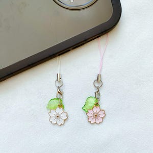 Cute cherry blossom phone charm,planner charm,Easter gift,kawaii accessories,phone strap,kawaii charm,cute gifts,anime phone charm