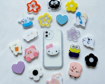 Kawaii Resin Cell Phone Grip, Cute Animal Phone Ring Holder
