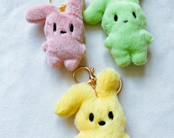 Cute Bunny Plush Keychain,Kawaii Accessory Gift,Easter Gift,Bag Charms,Backpack Charm,Anime Car Hanger,Bag Accessories,Adorable Keyring