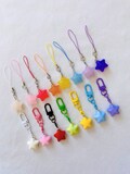 Colorful star kawaii phone charm,planner charm,ready to ship,kawaii accessories,phone strap,cute gift,anime charm,cute planner/airpods charm