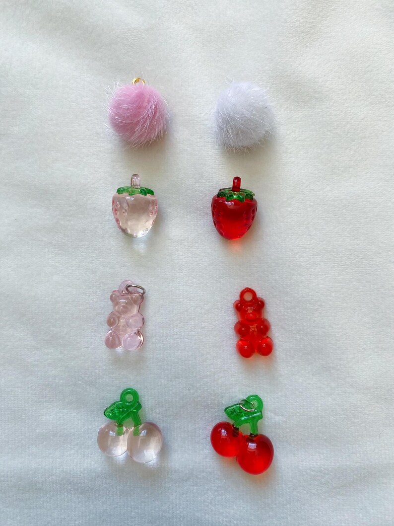 Kawaii Lucky Four Leaf Clover&cherry Phone Charm,dust Plug,planner ...