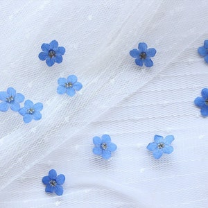 0.35" Prensado Seco Pequeño No me olvides para resina, Listo para enviar, Joyería prensada DIY, Suministro de resina, Fabricación de tarjetas de boda, Arte de uñas, Vendedor de EE. UU.