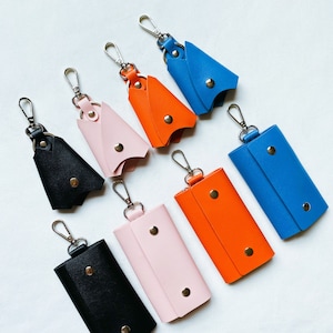 Leather Keys Organizer,Car Key Fob Case,Mother&#39;s Day Gift,Keychain Wrap, Key Cover, teacher gift, birthday gift,Leather Key Case, Key Pouch