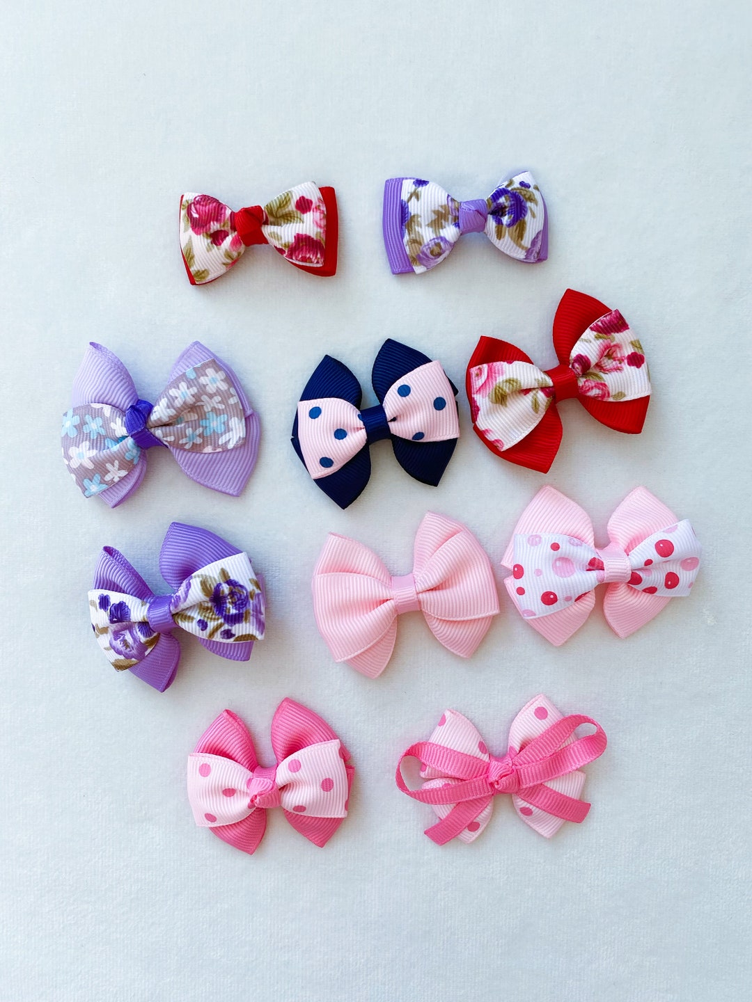 Girls Bow Pins - Dark Purple