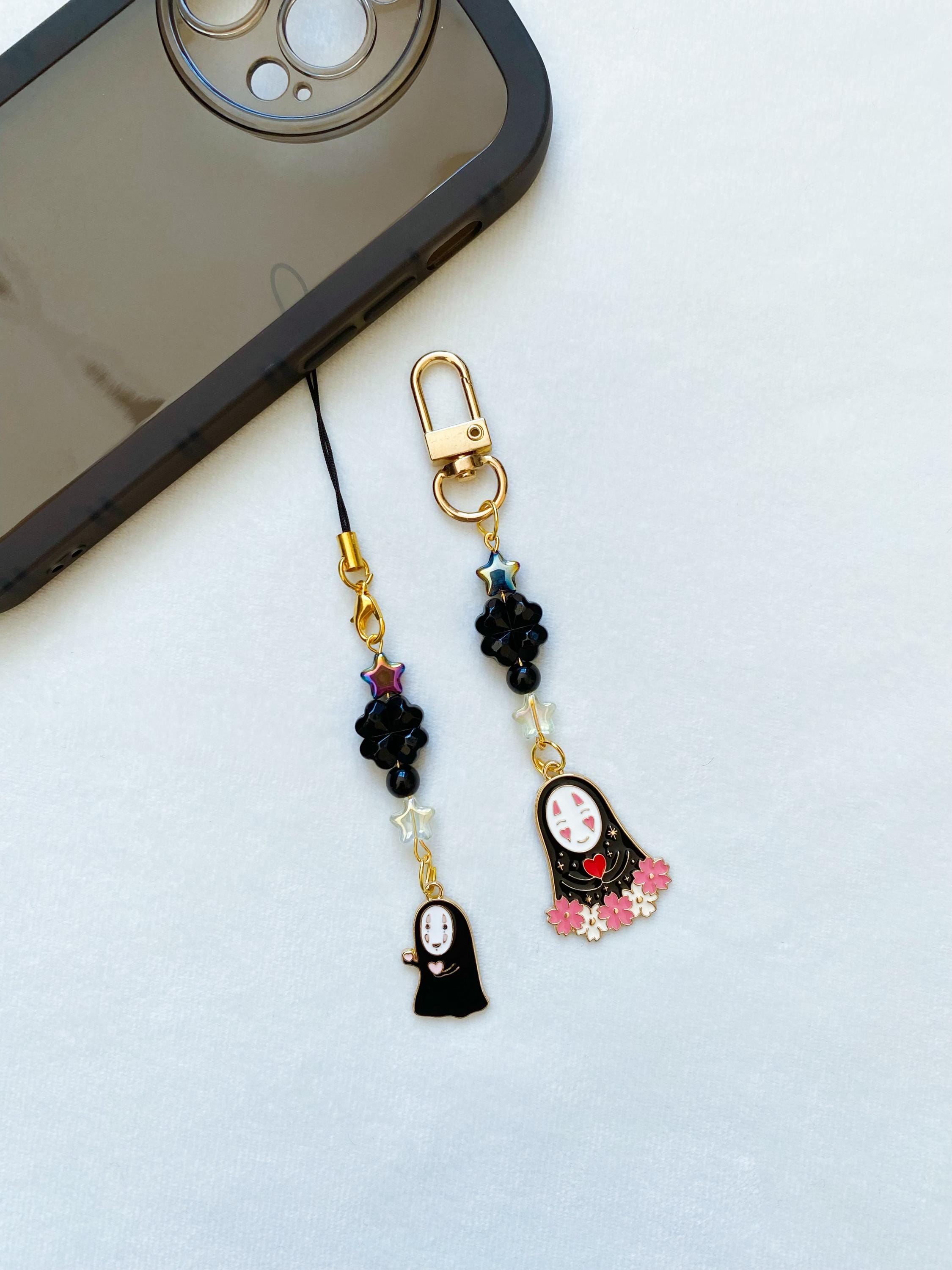 Kawaii No Face Phone Strap Charm,anime Phone Charm,cute Planner