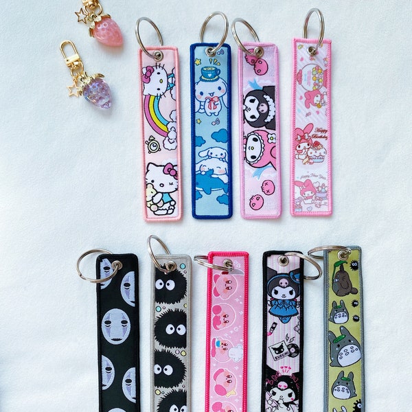 Cute Colorful Animal Woven Jet Tag Keychain,Kawaii Accessory,cute Gift,Anime Charm,Cute Backpack Charm,Gift for Her,Adorable Keyring