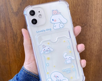 Kawaii Anime iPhone-hoesje met kaarthouders, duidelijk zacht iPhone-hoesje, Apple iPhone-accessoires 14 13 12 11, schattig iPhone-hoesje, klaar om te verzenden