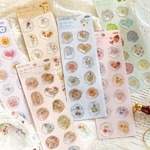 Pegatinas de sello de cera para boda/Baby Shower/cumpleaños/despedida nupcial/sobre de invitación de San Valentín, pegatina de sello, tema botánico, autoadhesivo