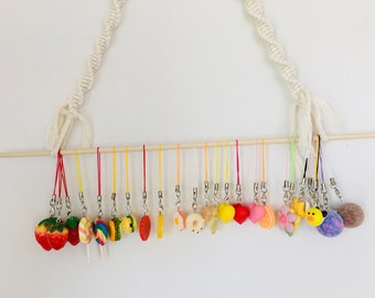 Strawberry,lemon,fruit,bear,candy,donut,popsicle,flower,pompom,gummy heart,rainbow,cloud phone charm,planner charm,phone straps,kawaii charm
