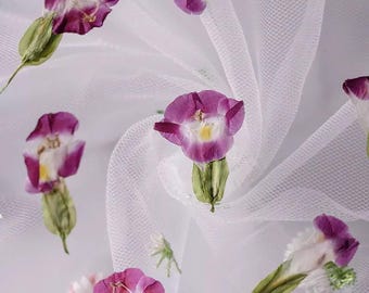 12 stuks natuurlijke eetbare geperste gedroogde wishbone bloem, voedselveilige geperste bloemen, taartdecoratie bloemen, klaar voor verzending