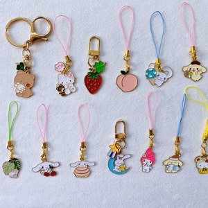 Bunny,cat,bear,puppy kawaii phone charm,planner charm,Easter gift,kawaii accessories,phone strap,kawaii charm,cute gifts,anime phone charm image 1