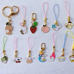 Bunny,cat,bear,puppy kawaii phone charm,planner charm,Easter gift,kawaii accessories,phone strap,kawaii charm,cute gifts,anime phone charm image 1