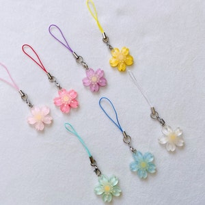 Colorful flower kawaii phone charm,cute planner charm,ready to ship,kawaii accessories,phone strap,kawaii charm,cute gift,anime charm