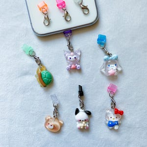 Cute Animal iPhone Dust Plugs,Fits Lightning Cable,Kawaii Dust Plug Charm iPhone Switch,Charger Port Protector,Kindle Charm,iPad Charm