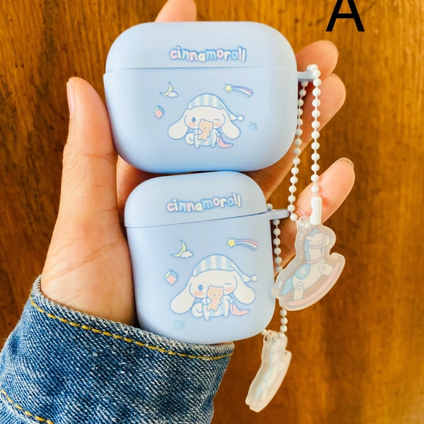 Kawaii Airpods Case for Airpods Case with Pendant Charm,Cute Airpods,Silicone Cover Case,Clear Case,Gift Idea,Gift For Her,kawaii accessory