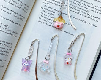 Marcapáginas con cuentas de animales kawaii de colores, marcapáginas con gancho, idea de regalo para amantes de los libros, regalo sorpresa, lindo marcapáginas con dije, marcapáginas para ella, regalo para amantes de los libros