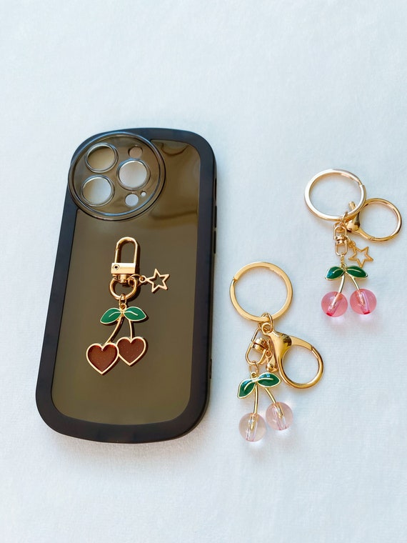 Porte-clés à nœud de Style doux, pendentif rose, téléphone portable créatif, chaîne courte, amour étoile à cinq branches, accessoires de décoration de sac, 1 pièce  36