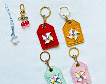 Cute AirTag Keychain, Pinwheel Tag, Ready to Ship